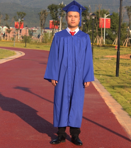 blue cap and gown outfits